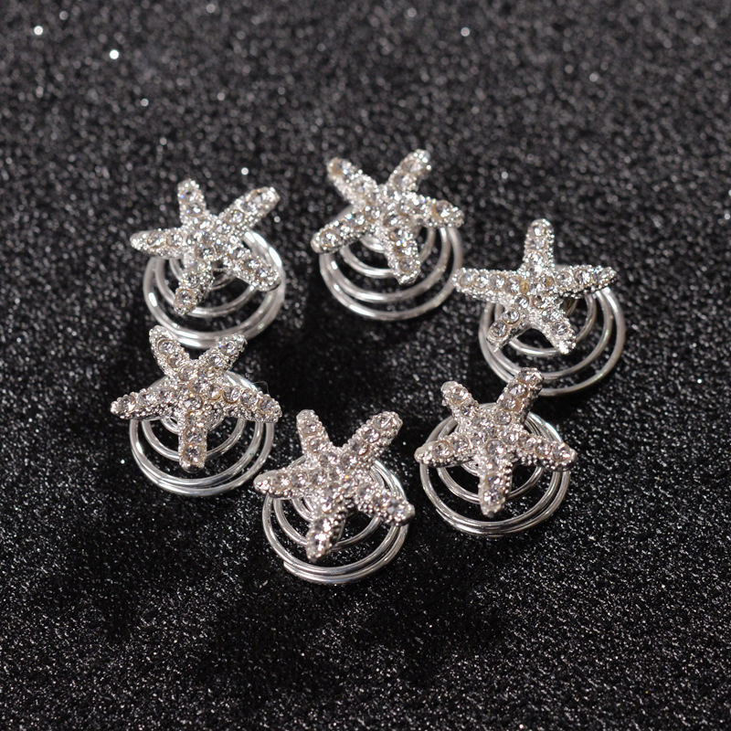 2019 Fashion vintage women show party pearl Twisted Crystal wedding bride spin hair pin