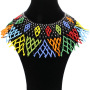 Wholesale Bohemian Fish Net African Tribal Handmade Shoulder Purple Statement glass Beaded Ethnic Bib Choker necklace Wholesale Bohemian Fish Net African Tribal Handmade Shoulder Purple Statement glass Beaded Ethnic Bib Choker necklace