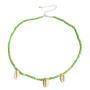 Wholesale fashion jewelry green beads women necklace with shell Wholesale fashion jewelry green beads women necklace with shell