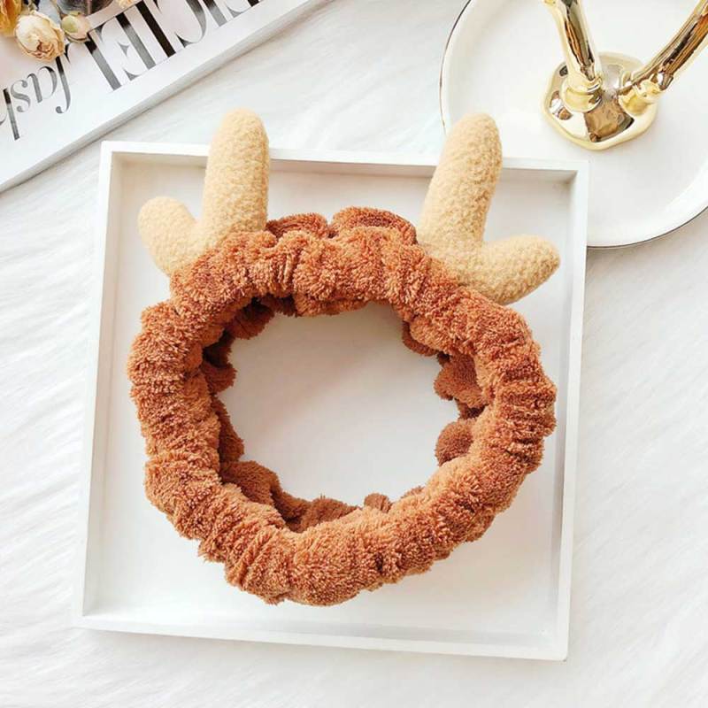 2019 Popular Cute Girls Elastic Antler Headbands Makeup Wash Hair Band 2019 Popular Cute Girls Elastic Antler Headbands Makeup Wash Hair Band