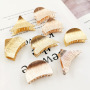 Fashion korean women girls metal geometric bridal alloy hair claw clip