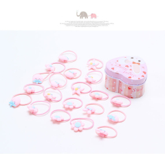 20pcs newborn baby girls elastic cotton flower headband hairband with box