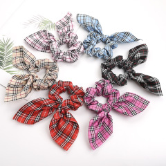 Ins Super Chic Korean Custom Dot Multicolored Chiffon Hair Scrunchies for Girls