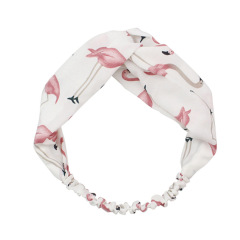 Women Twisted Knotted Head Wrap Elastic Turban Flamingo print Headband Hairband Women Twisted Knotted Head Wrap Elastic Turban Flamingo print Headband Hairband