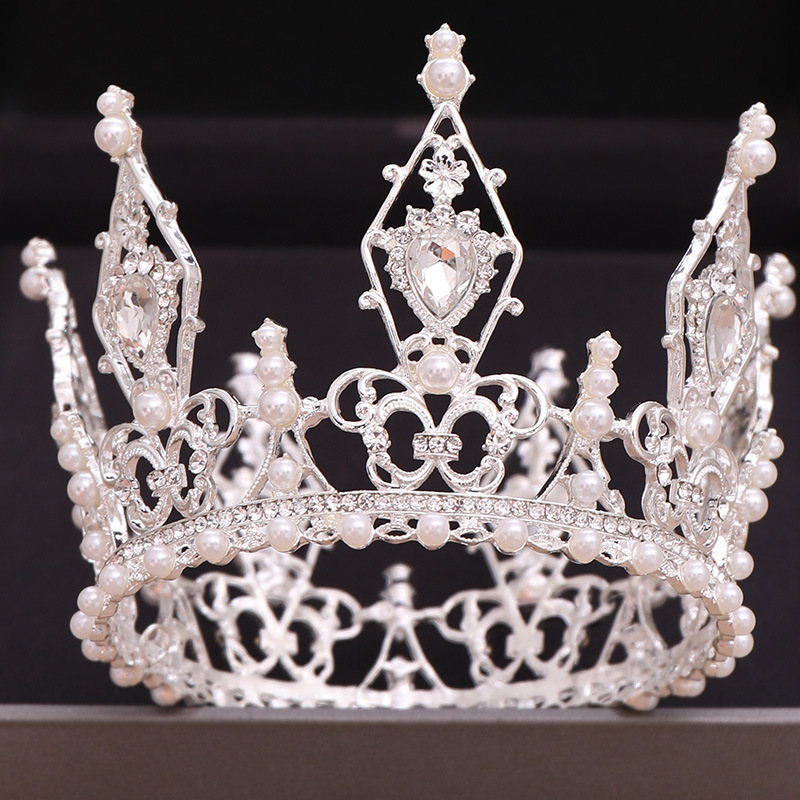 wholesale corea Alloy Water Lead Handmade Wedding Bridal big tall pageant crowns wholesale corea Alloy Water Lead Handmade Wedding Bridal big tall pageant crowns