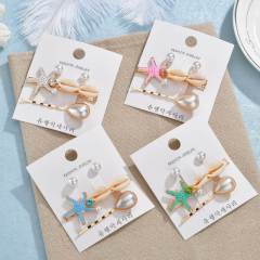 2019 new arrival Europe style metal seashells barrette hair clip decorative for women 2019 new arrival Europe style metal seashells barrette hair clip decorative for women