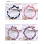 Wholesale traceless korean high elastic hair tie color matching hand-knotted knot hair tie rope Wholesale traceless korean high elastic hair tie color matching hand-knotted knot hair tie rope