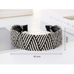 2020 Ins new summer strip Hair bands Hair Accessories weave straw Cross Knot headband