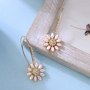 India 2019 trending product silver gold acrylic flower hoop earrings