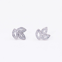 Fashion bride bridesmaid 925 sterling silver jewelry moissanite earrings