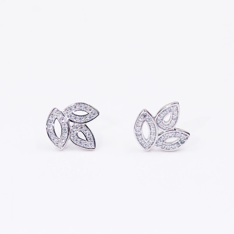 Fashion bride bridesmaid 925 sterling silver jewelry moissanite earrings