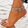 Hot sale jewelry sterling silver ankle bracelet sea shell silver anklets for ladies