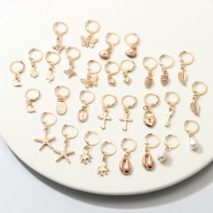 2020 wholesale fashion jewelry custom pearl shell drop earrings for women