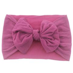 Top selling soft kids children bowknot elastic wide baby nylon headbands