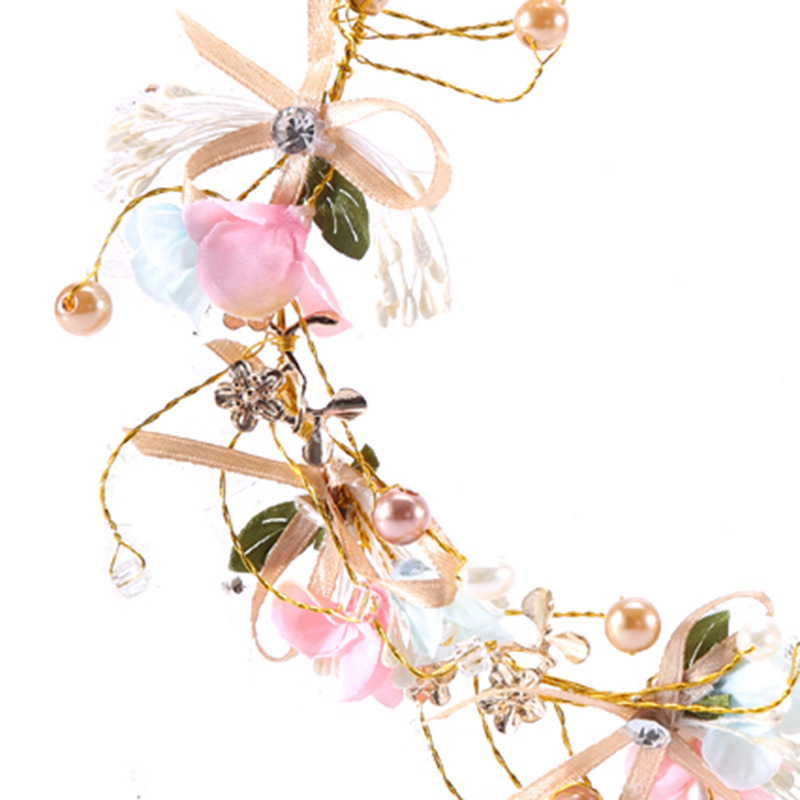 Wholesale cheap korea Rhinestone gold bridal flower floral wedding garland Wholesale cheap korea Rhinestone gold bridal flower floral wedding garland