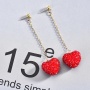 Fashion earrings 2020 heart shape earring red geometric drop earrings for sale Fashion earrings 2020 heart shape earring red geometric drop earrings for sale