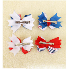 wholesale  American National Flag Children's Bow Hair Clip Hairpin hair accessories