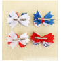 wholesale  American National Flag Children's Bow Hair Clip Hairpin hair accessories