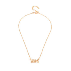 Amazon hot sale custom vintage fashion jewelry birth year numbers necklaces for women or men