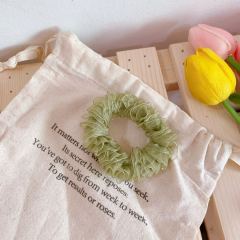 wholesale custom ins hot lace elastic chiffon hair ties for beautiful girls