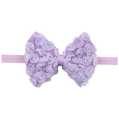 Wholesale 14 style pure color chiffon lace bow knot hair bands for baby kids hair accessories