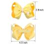 2020 New Arrived Grosgrain Ribbon Pearl Flower Bows Hair Clips For Kids