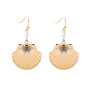 Fashion 2019 mother of pearl stainless steel silver shell gold earrings Fashion 2019 mother of pearl stainless steel silver shell gold earrings