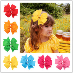 2020 Satin ribbon handmade 15 color bows knot hair clips for girls hair accessories
