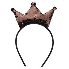 wholesale sequin girls princess Crown Headband Party Holiday gift