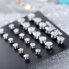 amazon vintage ins Bohemian women lady girls fashion crystal zircon cz diamond earring stud set
