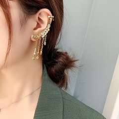 Vintage Diamond Letter Super Fairy Wheat Wings Crystal Tassel Alloy Earring Vintage Diamond Letter Super Fairy Wheat Wings Crystal Tassel Alloy Earring
