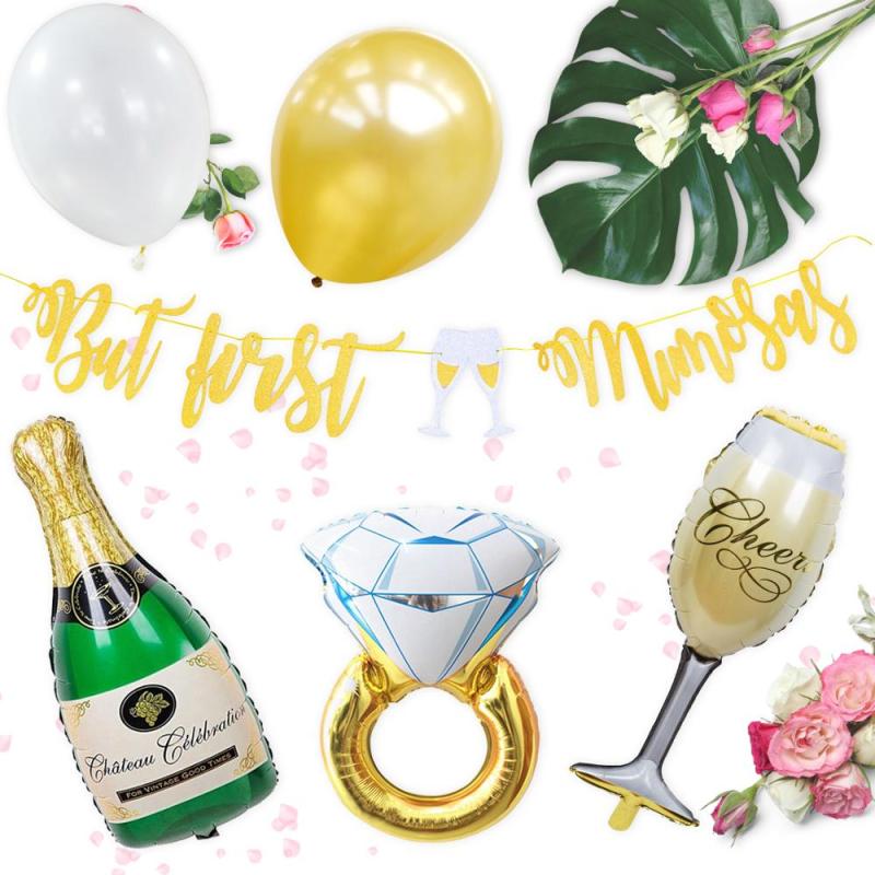Banner Ring Goblet Foil Balloon Bachelorette Party Supplies Bride Banner Ring Goblet Foil Balloon Bachelorette Party Supplies Bride