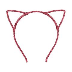 2020 trendy custom colorful polyester glitter bling cat ear headband