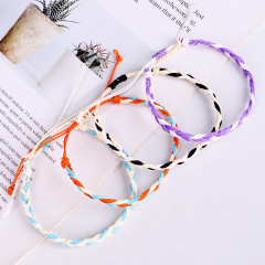 Fashion New Arrival Colorful Handmade Women Twist Braid Woven Adjustable Bracelets