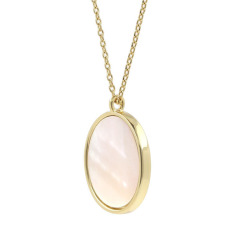 2019 fashion girl women fancy gold plated round conch pearl 14K gold natural mother shell necklace