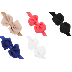 Wholesale 14 style pure color bow knot hair band for baby kids hair accessories