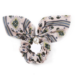 2020 new custom multicolor tassel headwear pearl fabric spiral elastic hair tie band