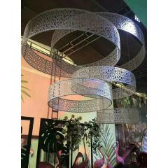 many designs metal circle restaurant party ceiling hanging decoration