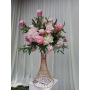 custom Gold metal Road Lead Flower Vase Stand for Wedding Centerpiece Decoration