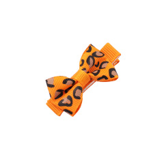 2020 hot sale small cute girls hair accessories fabric leopard bow hair clip