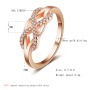 Hot Fashion New Design Gold Plated 8 Shape Dazzling Wedding Rings for Women