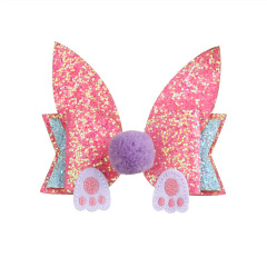 DIY kid candy colors cartoon bling hair clip glitter hair bow pin DIY kid candy colors cartoon bling hair clip glitter hair bow pin
