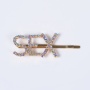 Hot sell hair grip flash drill adult simple letter hairpin clip making accessories Hot sell hair grip flash drill adult simple letter hairpin clip making accessories
