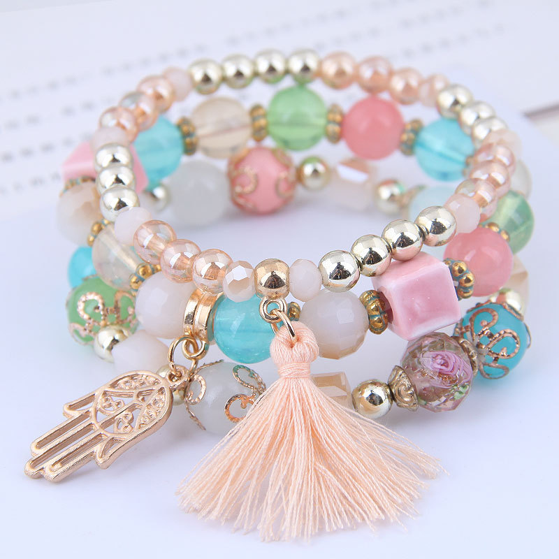 New Style Retro Crystal Delicate Opal Wings Love Beaded Multi-layer Tassel Bracelets New Style Retro Crystal Delicate Opal Wings Love Beaded Multi-layer Tassel Bracelets