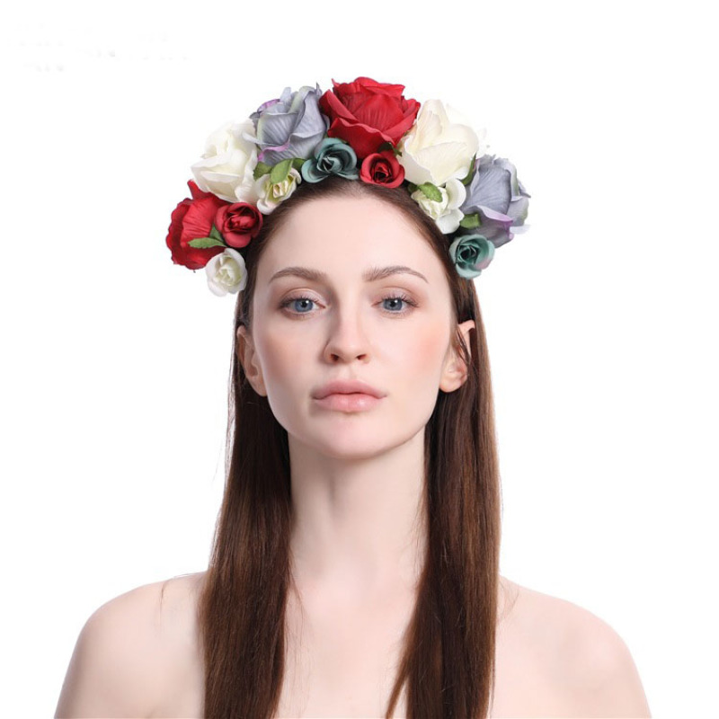 wedding bridal festival beach party holiday travel halo floral hairband garland flower