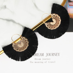 fancy fashion Bohemian Alloy Silk Thread Ethnic Dangle Drop Tassel Earring jewelry For Women