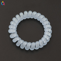 Hot selling popular custom transparent colorful telephone cord hair tie