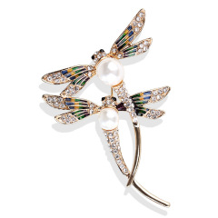 2020 korean fashion jewelry woman designer insect dragonfly brooces with pearl 2020 korean fashion jewelry woman designer insect dragonfly brooces with pearl