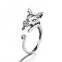 Antique Silver Women Men Jewelry Cute Pig 3D Zodiac Animal Adjustable  Ring