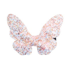 2020 Ins hot sales top quality sequin african colorful butterfly kids hair clip for kid